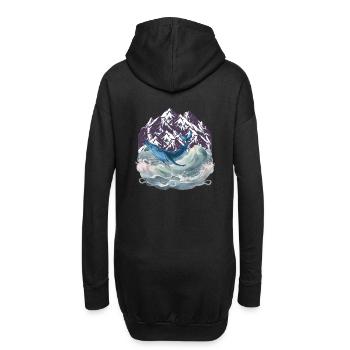 Animaux marins Poissons Poisson Mer Sous-marin - Sweat-shirt à capuche long Femme - noir - Dos