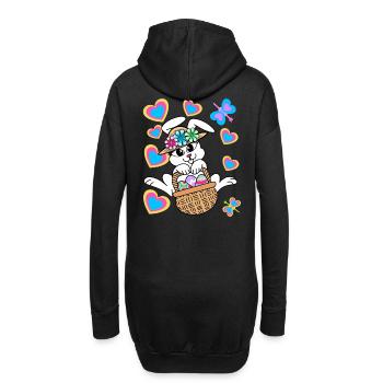 Lapin de Pâques Oeufs de lapin de Pâques Oeufs de Pâques - Sweat-shirt à capuche long Femme - noir - Dos