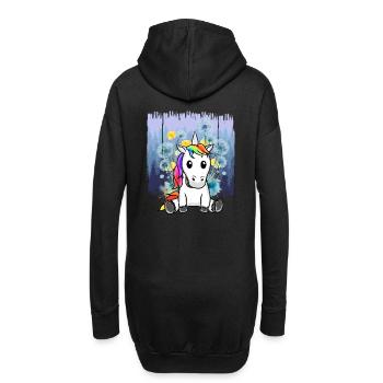 Licorne Nature Amoureux de la nature Licornes Enfants Enfant - Sweat-shirt à capuche long Femme - noir - Dos
