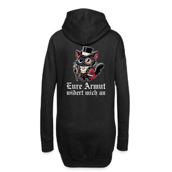 Eure Armut widert mich an – Dekadente Gothic Katze - Hoodie-Kleid - Schwarz - Hinten
