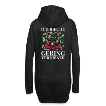 Ich rieche Geringverdiener Meme – Luxus Katze - Hoodie-Kleid - Schwarz - Hinten