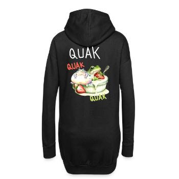 Frosch Frösche Quak Dessert Nachtisch Kinder - Hoodie-Kleid - Schwarz - Hinten