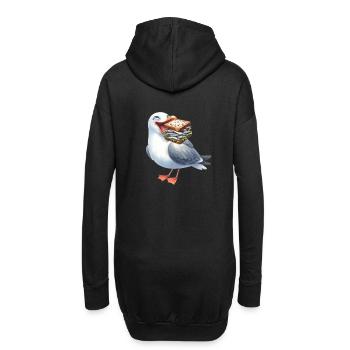 Mer du Nord Mer Baltique Mouette Mouettes Hareng maritime - Sweat-shirt à capuche long Femme - noir - Dos