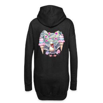 Seagull Mer du Nord Mer Baltique Vacances Enfants Glace - Sweat-shirt à capuche long Femme - noir - Dos