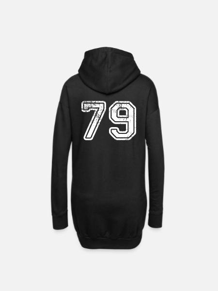 79 - Hoodie-Kleid - Schwarz