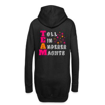 Team - Hoodie-Kleid - Schwarz - Hinten