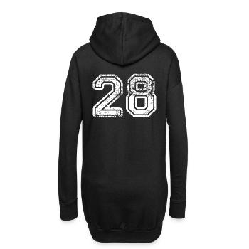 28 - Sweat-shirt à capuche long Femme - noir - Dos