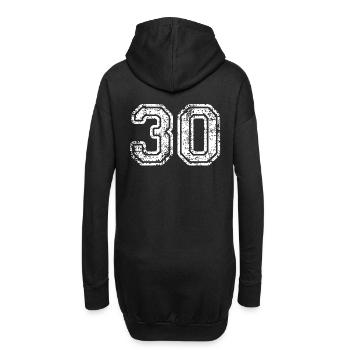 30 - Sweat-shirt à capuche long Femme - noir - Dos