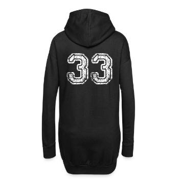 33 - Hoodie-Kleid - Schwarz - Hinten