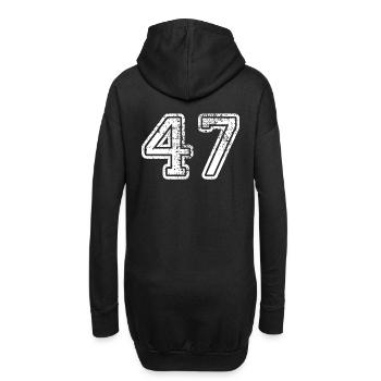 47 - Hoodie-Kleid - Schwarz - Hinten