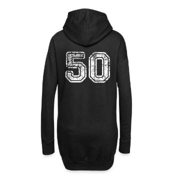 50 - Sweat-shirt à capuche long Femme - noir - Dos