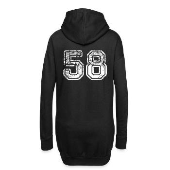 58 - Hoodie-Kleid - Schwarz - Hinten