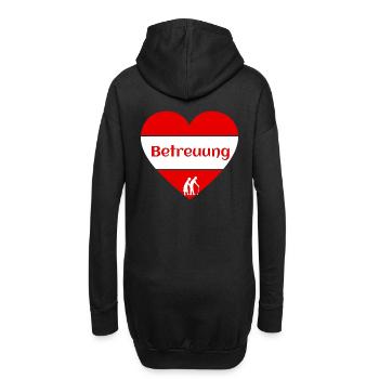 Betreuung mit Herz Pflegekraft Betreuungskraft BA - Hoodie-Kleid - Schwarz - Hinten