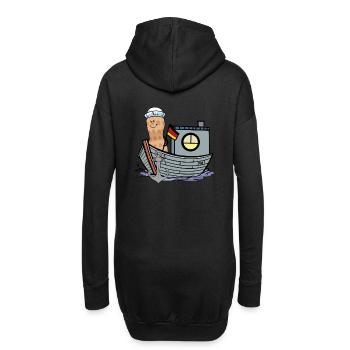 Ahoy Moin Allemagne marin marin drapeau - Sweat-shirt à capuche long Femme - noir - Dos