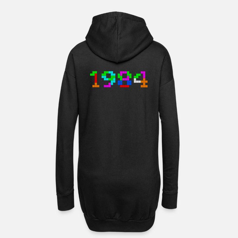 1984 - Hoodie-Kleid - Schwarz