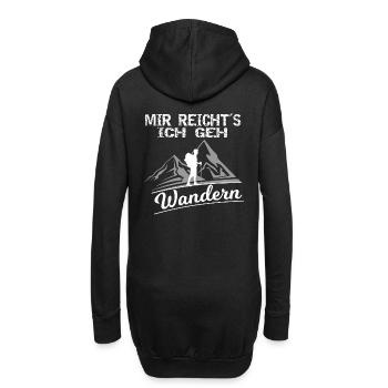 Mir reichts ich geh wandern - Hoodie-Kleid - Schwarz - Hinten