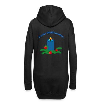 Frohe Weihnachten - Hoodie-Kleid - Schwarz - Hinten