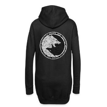 Fenrir - Yin und Yang - Hoodie-Kleid - Schwarz - Hinten