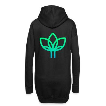 Fleur colorée au nom de la conservation de la nature - Sweat-shirt à capuche long Femme - noir - Dos