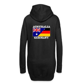 Australia Deutschland,Germany friendship,Flagge - Hoodie-Kleid - Schwarz - Hinten