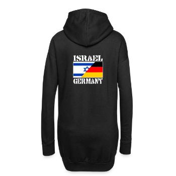 Israël Allemagne, Allemagne, amitié, chemise de drapeau - Sweat-shirt à capuche long Femme - noir - Dos
