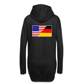 Germany,Deutschland,USA friendship,Flagge Shirt - Hoodie-Kleid - Schwarz - Hinten