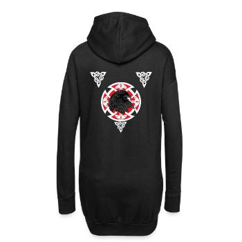 Kelten Schild,celtic,Rabe Shirt,Wikinger Geschenk - Hoodie-Kleid - Schwarz - Hinten