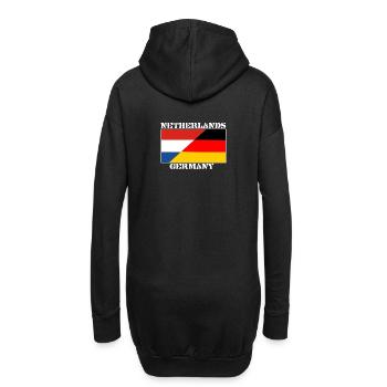 Allemagne, Pays-Bas Hollande, amitié, drapeau - Sweat-shirt à capuche long Femme - noir - Dos