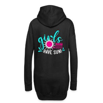 Été soleil vacances avec les filles - Sweat-shirt à capuche long Femme - noir - Dos