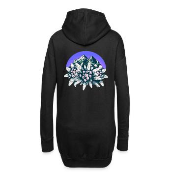 Alpes, Allgäu, Tyrol, Edelweiss, Fleur, Montagnes, Montagne - Sweat-shirt à capuche long Femme - noir - Dos
