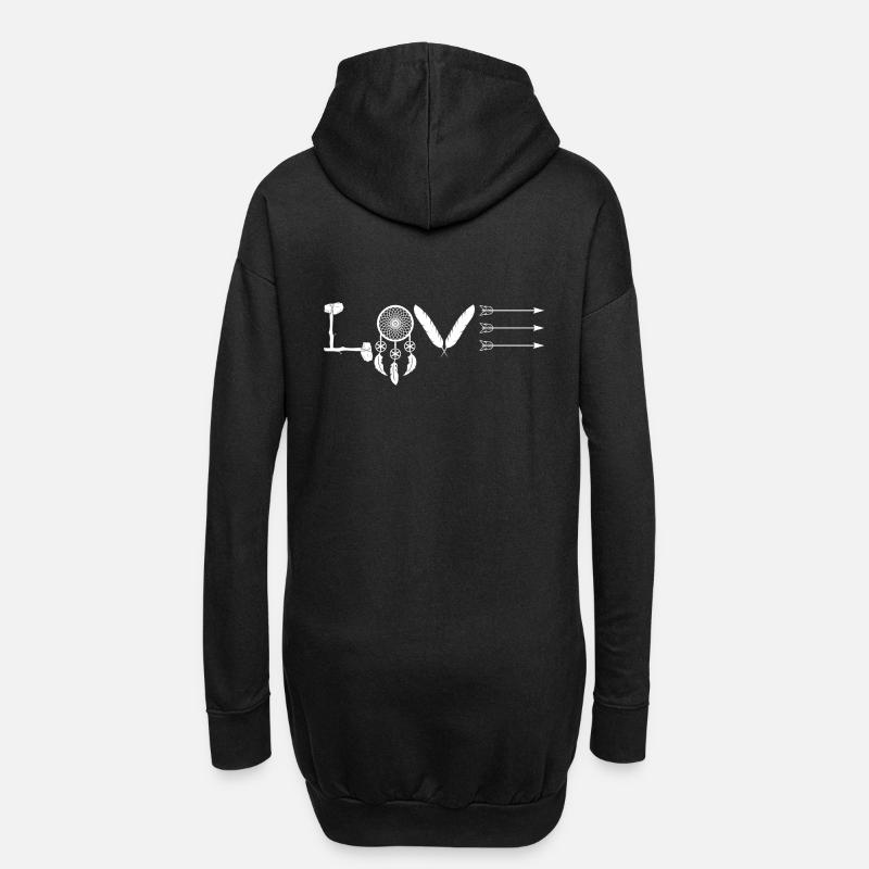 Indians indigenous indians sioux apache irokese - Hoodie Dress - black