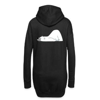 Lustiger Trickfilm Eisbär von Cheerful Madness!! - Hoodie-Kleid - Schwarz - Hinten