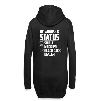 Black Jack Dealer Casino Blackjack Croupier - Hoodie-Kleid - Schwarz - Hinten