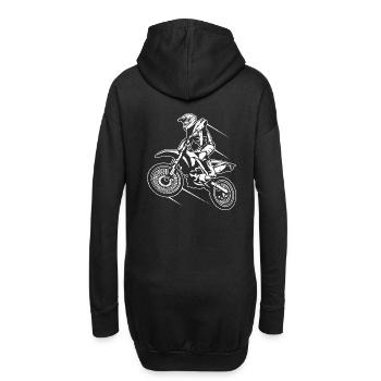 Motocross pilote - Sweat-shirt à capuche long Femme - noir - Dos