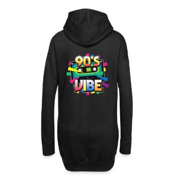 90er Jahre - Hoodie-Kleid - Schwarz - Hinten