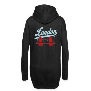 London - Hoodie-Kleid - Schwarz - Hinten