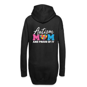 Stolze Autismus Mama Geschenkidee Shirt - Hoodie-Kleid - Schwarz - Hinten
