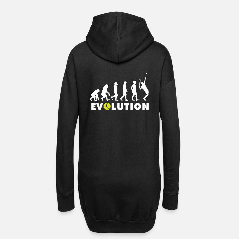 Tennis Evolution - Hoodie-Kleid - Schwarz