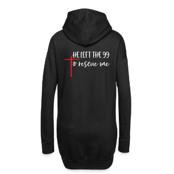 Il a quitté le 99 pour me sauver - Sweat-shirt à capuche long Femme - noir - Dos