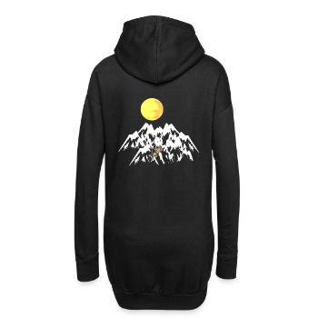 Rongeur Souris Alpiniste Montagnes Escalade Montagne - Sweat-shirt à capuche long Femme - noir - Dos