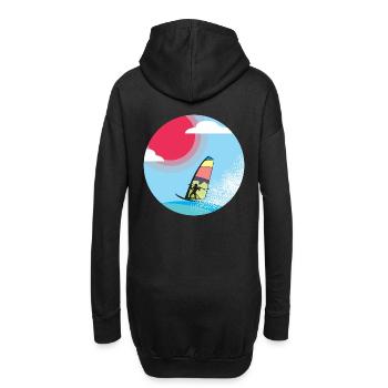 planchiste - Sweat-shirt à capuche long Femme - noir - Dos