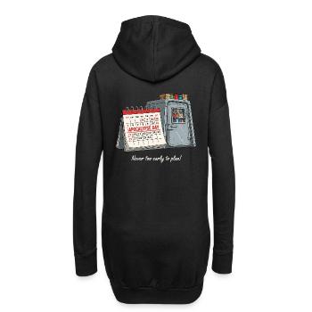 Apokalypse Day - Plan B für den Notfall - Hoodie-Kleid - Schwarz - Hinten