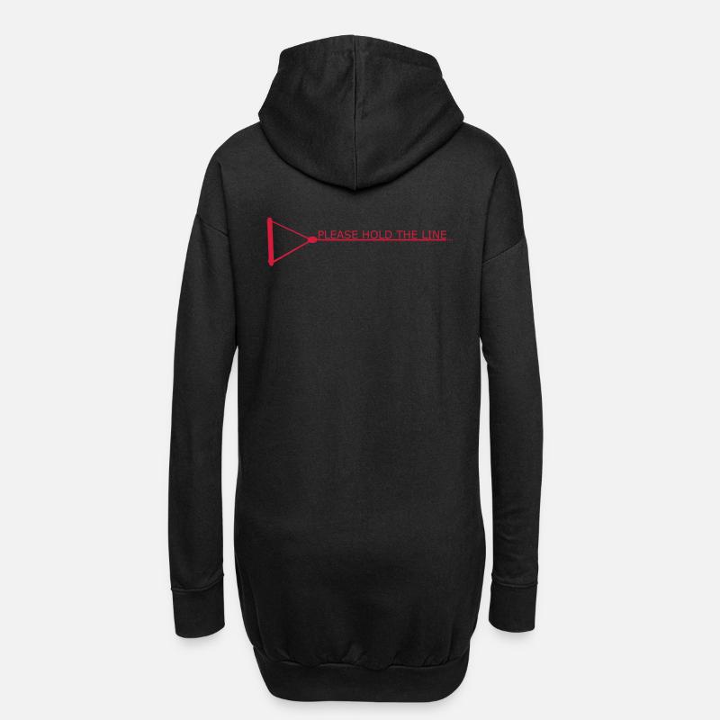 Hold the line - Hoodie-Kleid - Schwarz