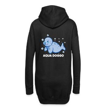Aqua Doggo - Sceau drôle - Sweat-shirt à capuche long Femme - noir - Dos
