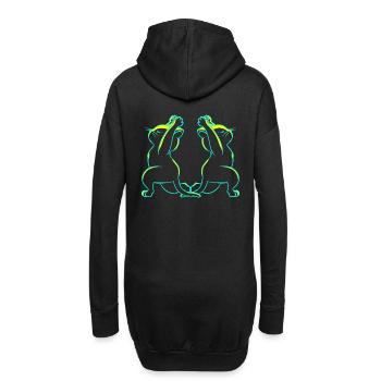 Yoga Vintage Rétro des années 80 Chats des années 90 - Sweat-shirt à capuche long Femme - noir - Dos