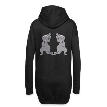 Yoga Chats Yogi Cat - Sweat-shirt à capuche long Femme - noir - Dos