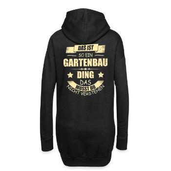 Gartenbau Geschenk - lustige Sprüche Geburtstag - Hoodie-Kleid - Schwarz - Hinten