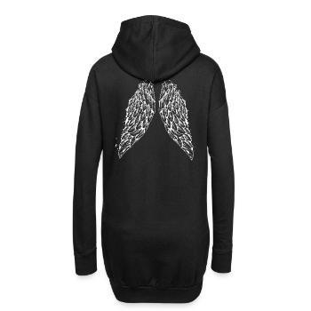 Mercenary Couleur - Ailes - Angel Wings - Sweat-shirt à capuche long Femme - noir - Dos