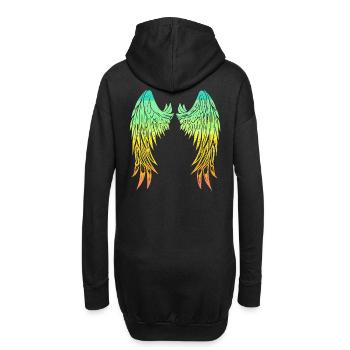 Couleur ailes ailes Ange ailes 2reborn - Sweat-shirt à capuche long Femme - noir - Dos