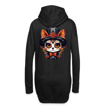 Souci mexicain Chat 3 - Sweat-shirt à capuche long Femme - noir - Dos